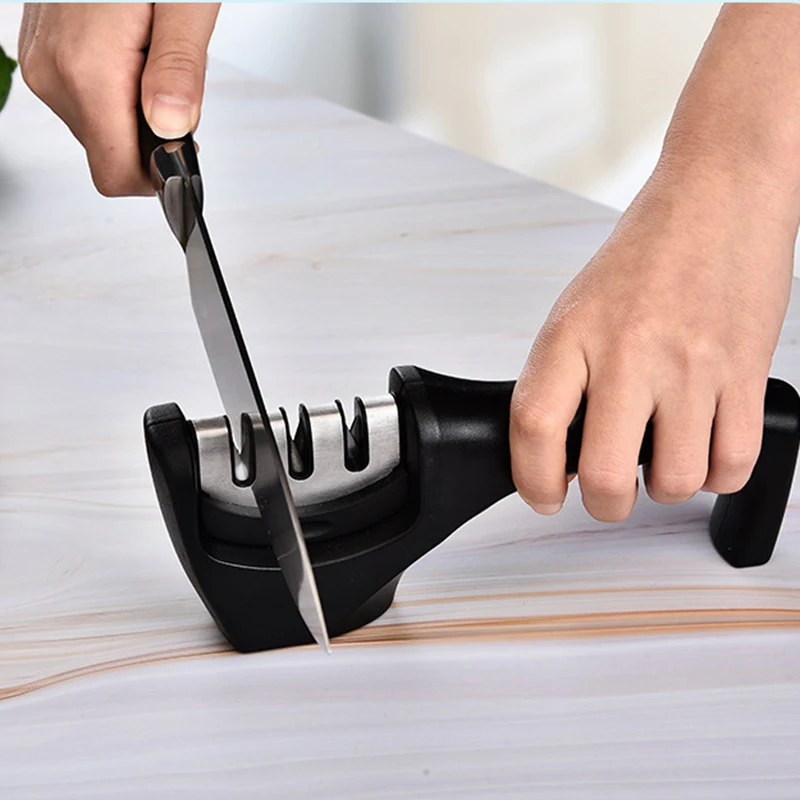 Knife Sharpener 3 Stages Professional Kitchen Sharpening Stone Grinder knives Whetstone Tungsten Diamond Ceramic Sharpener Tool 
Knife Sharpener 3 Stages Professional Kitchen Sharpening Stone Grinder knives Whetstone Tungsten Diamond Ceramic Sharpener Tool