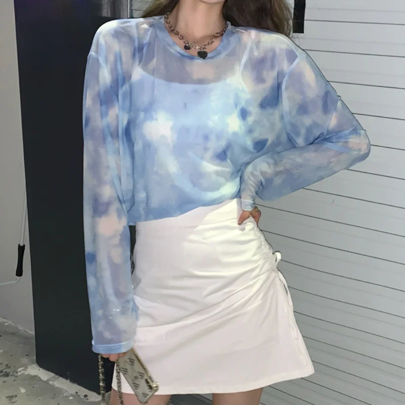 Summer Women Long Sleeve Shirts Thin See-through Perspective Design Sense Korean Chic Cover up Tops 2021 Sweet and Spicy Style
Summer Women Long Sleeve Shirts Thin See-through Perspective Design Sense Korean Chic Cover up Tops 2021 Sweet and Spicy Style