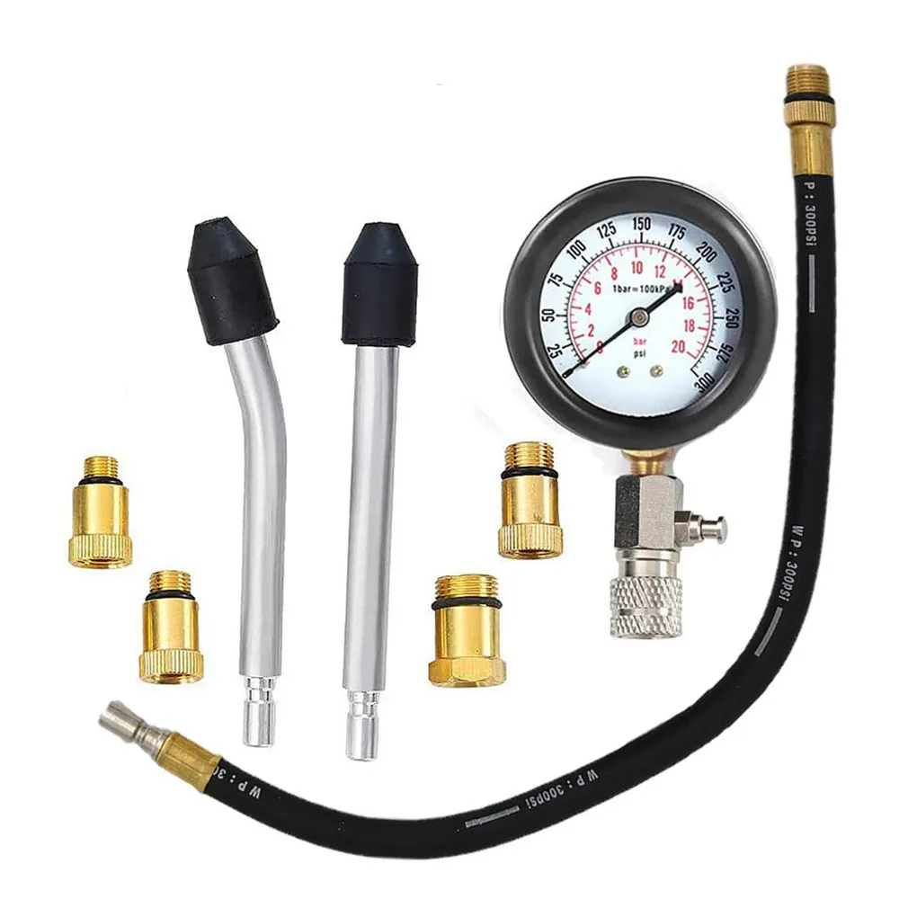 Gasoline Engine Compression Tester Car Pressure Gauge Tester Meter Auto Petrol Gas Engine Cylinder with M10 M12 M14 M18 Adapter
Gasoline Engine Compression Tester Car Pressure Gauge Tester Meter Auto Petrol Gas Engine Cylinder with M10 M12 M14 M18 Adapter