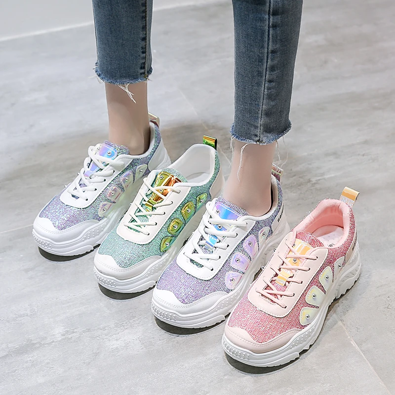 2020 Spring Women Shoes Chunky Sneakers Fashion Platform Women Sneakers White Designer Casual Shoes Woman Zapatillas Mujer 
2020 Spring Women Shoes Chunky Sneakers Fashion Platform Women Sneakers White Designer Casual Shoes Woman Zapatillas Mujer