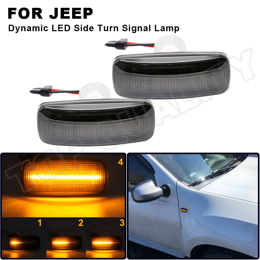 Dynamic LED Side Marker Fender Turn Signal Lights Lamp For Jeep Compass Grand Cherokee Commander Liberty Patriot Smoke / Clear
Dynamic LED Side Marker Fender Turn Signal Lights Lamp For Jeep Compass Grand Cherokee Commander Liberty Patriot Smoke / Clear