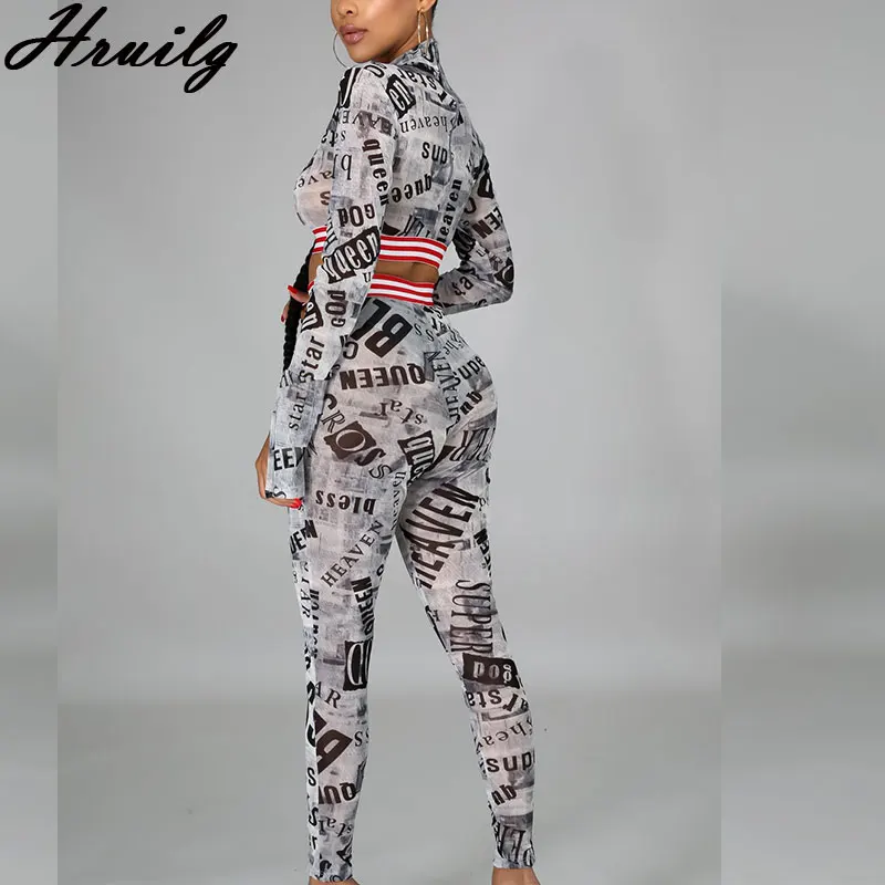 Letter Print Sets Womens Outfits Autumn Long Sleeve Stand Collar Crop Top Women Pencil Pants Set Fashion Clothing Streetwear
Letter Print Sets Womens Outfits Autumn Long Sleeve Stand Collar Crop Top Women Pencil Pants Set Fashion Clothing Streetwear