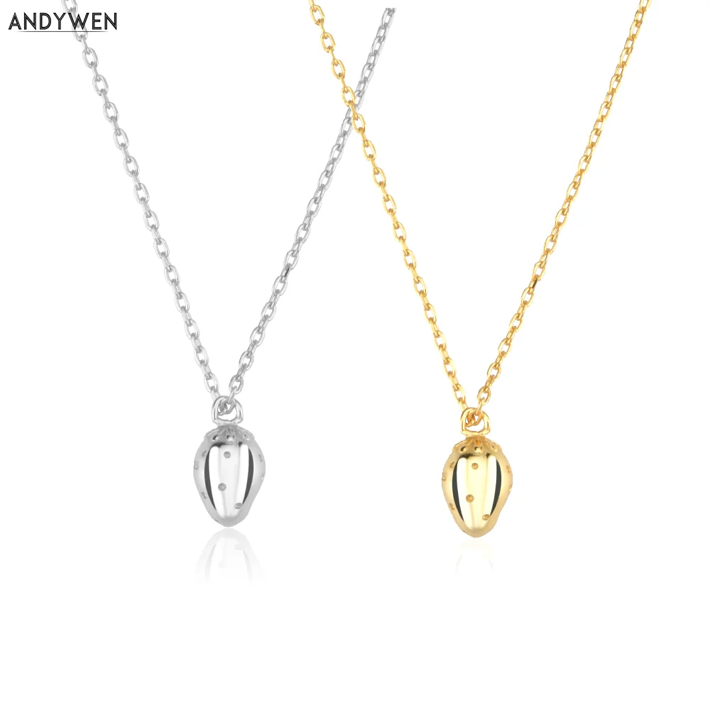 ANDYWEN 925 Sterling Silver Young Kids La Fraise Gold Necklace Special 2021 Women Fine Jewelry Rock Punk For Christmas Gift
ANDYWEN 925 Sterling Silver Young Kids La Fraise Gold Necklace Special 2021 Women Fine Jewelry Rock Punk For Christmas Gift