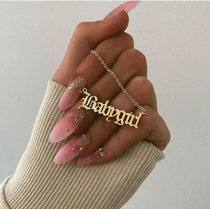 2020 harajuku collier femme angel necklace igirl 90-е эстетические аксессуары готические ювелирные