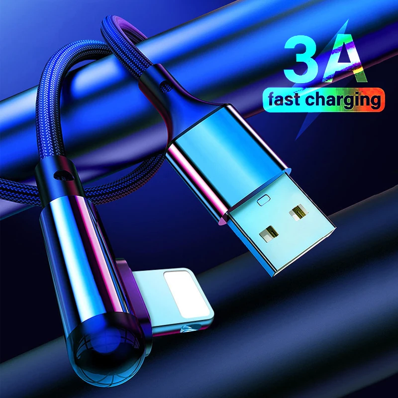 Зарядный кабель с разъемом USB Type-C 90 градусов для быстрой зарядки и передачи