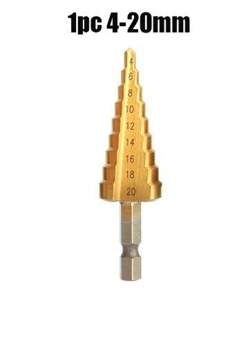 1 шт. 3-13 4-12/20/22 мм титановое покрытие в форме пагоды, ступенчатое сверло с треугольным хвостовиком, коническое сверло, ступенчатое сверло
1 шт. 3-13 4-12/20/22 мм титановое покрытие в форме пагоды, ступенчатое сверло с треугольным хвостовиком, коническое сверло, ступенчатое сверло