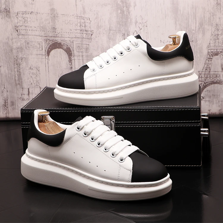 Men's Autumn Footwear White Leather Men Casual Platform Shoes Low Flat Board Shoes Designer Loafers Tennis Zapatillas Hombre 
Men's Autumn Footwear White Leather Men Casual Platform Shoes Low Flat Board Shoes Designer Loafers Tennis Zapatillas Hombre
