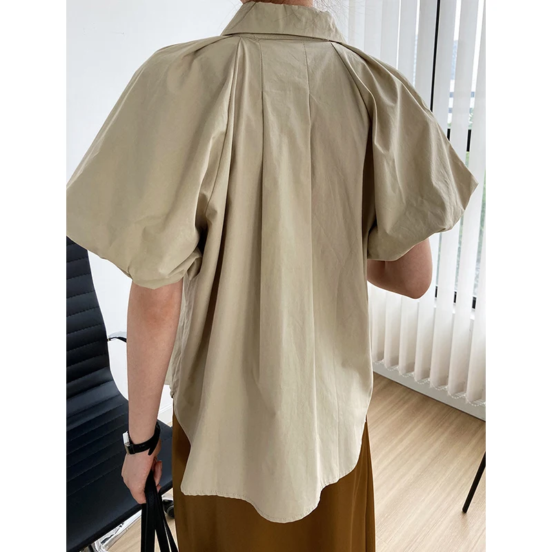 Thin Section Summer Clothes Lady Puff Sleeve Temperament Shirt Fashionable French Vintage Shirts Solid Color Women's Clothing
Thin Section Summer Clothes Lady Puff Sleeve Temperament Shirt Fashionable French Vintage Shirts Solid Color Women's Clothing