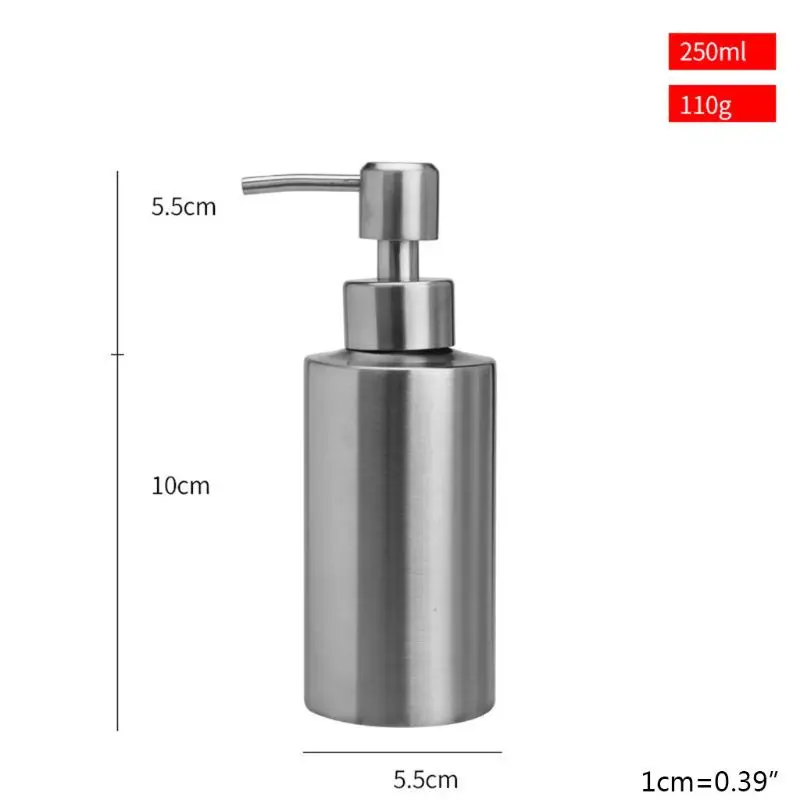 Manual Stainless Steel Soap Dispenser Hand Metal Pump Lotion Bottle Disinfectant Hand Washing Soap Dispenser Shampoo
Manual Stainless Steel Soap Dispenser Hand Metal Pump Lotion Bottle Disinfectant Hand Washing Soap Dispenser Shampoo
