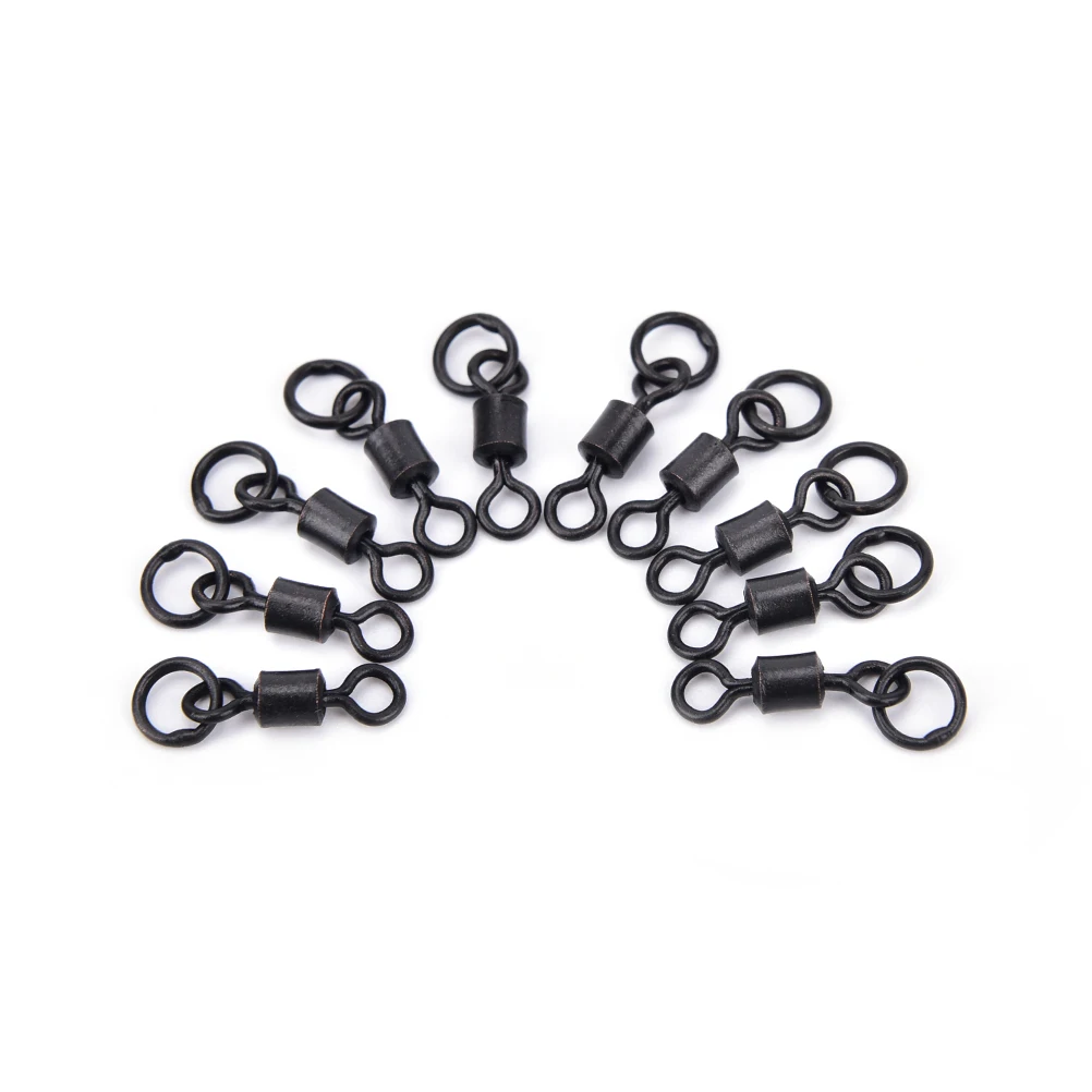 50pcs/lot Black Fishing Rolling Swivels With Ring Carp Rigs ice Fishing Swivel Connector Carp Fishing hooks tackle
50pcs/lot Black Fishing Rolling Swivels With Ring Carp Rigs ice Fishing Swivel Connector Carp Fishing hooks tackle