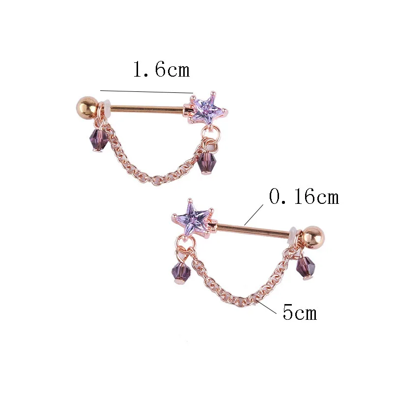 A Pair Retro Sexy Pink Luxury Zircon Women Stainless Steel Nipple Piercing Fashion Goth Body Jewelry Tassel Nipple Rings 2 Pcs
A Pair Retro Sexy Pink Luxury Zircon Women Stainless Steel Nipple Piercing Fashion Goth Body Jewelry Tassel Nipple Rings 2 Pcs