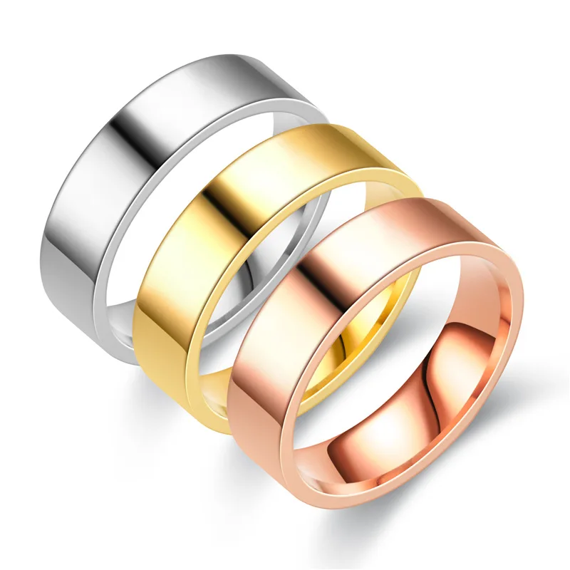 Black Silver Gold Color Width 6mm Stainless Steel Rings for Women Men Fashion Engagement Wedding Jewelry
Black Silver Gold Color Width 6mm Stainless Steel Rings for Women Men Fashion Engagement Wedding Jewelry