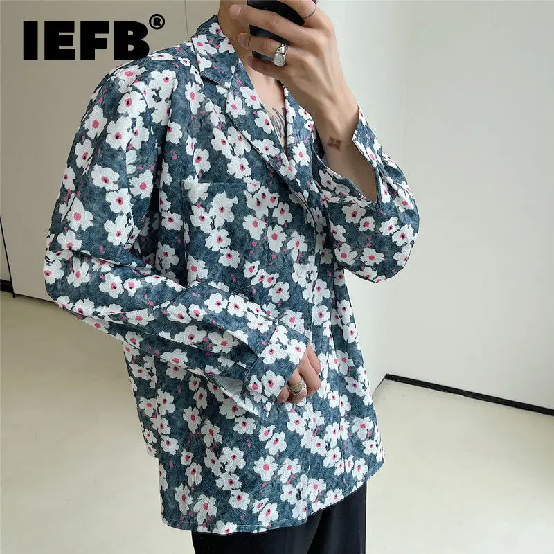 Мужская одежда IEFB, корейский модный топ с цветочным принтом, мужская новая свободная однобортная рубашка с отложным воротником и длинными р...
Мужская одежда IEFB, корейский модный топ с цветочным принтом, мужская новая свободная однобортная рубашка с отложным воротником и длинными р...
