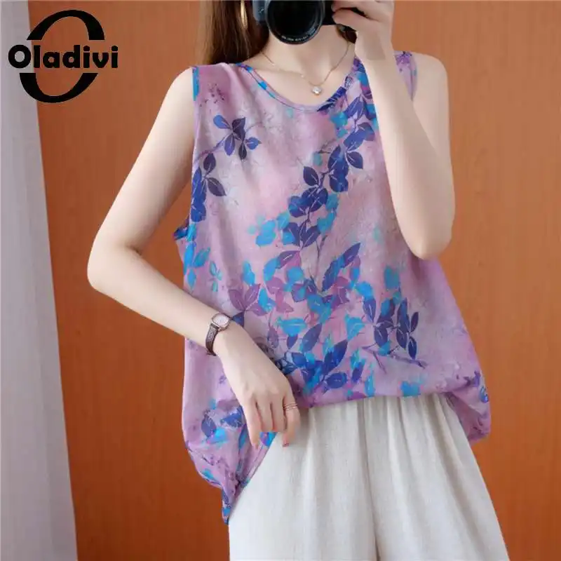 Oladivi Oversized Fashion Print Blouses Women Summer 2021 New Sleeveless Vest Top Casual Oversize Shirt Loose Tees Big Blusa 4XL
Oladivi Oversized Fashion Print Blouses Women Summer 2021 New Sleeveless Vest Top Casual Oversize Shirt Loose Tees Big Blusa 4XL
