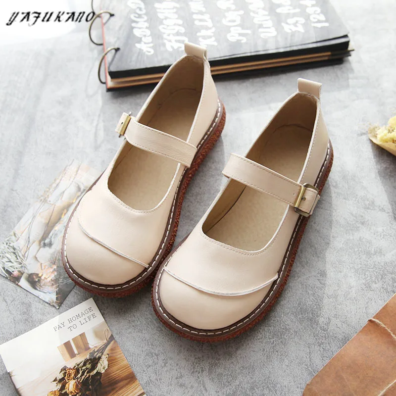 Japanese Small Leather Shoes Retro Big Head Doll Shoes Thick Sole Mary Jane Shoes Mori Girl Literature Casual Flats Single Shoes
Japanese Small Leather Shoes Retro Big Head Doll Shoes Thick Sole Mary Jane Shoes Mori Girl Literature Casual Flats Single Shoes
