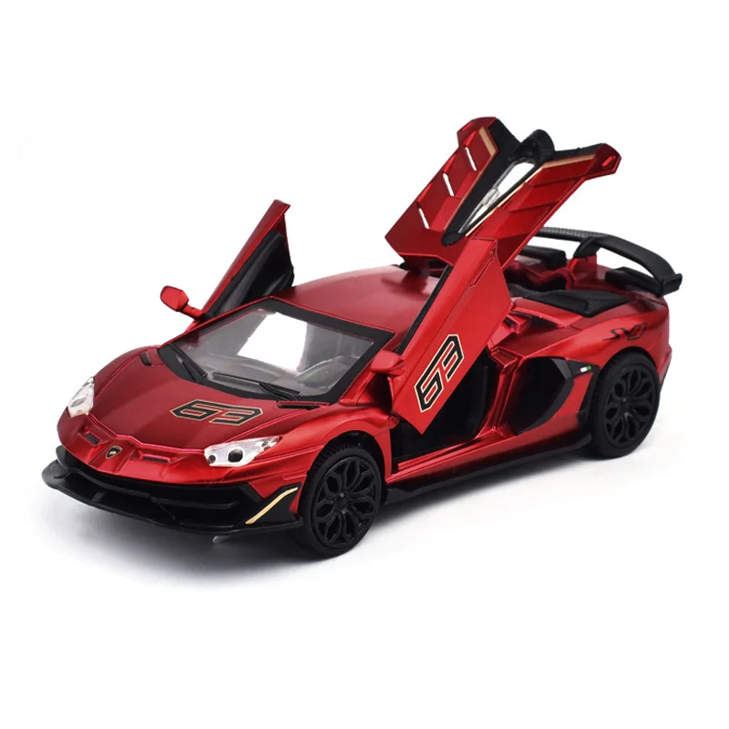 1:32 Lamborghini SVJ Alloy Diecast Vehicles Model with Lights Sounding Function Pull-back Racing Car Adult Collection
1:32 Lamborghini SVJ Alloy Diecast Vehicles Model with Lights Sounding Function Pull-back Racing Car Adult Collection