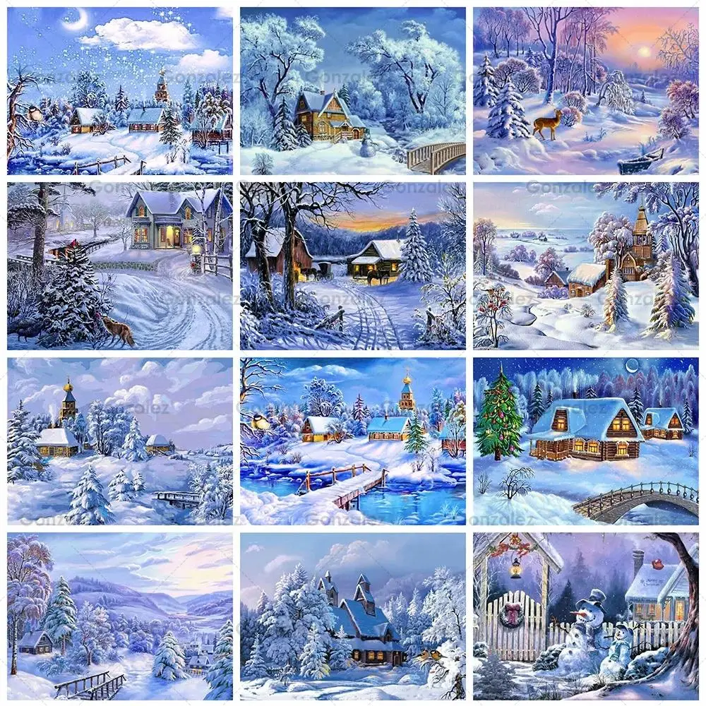 Diy Diamond Painting Rhinestone Mosaic Winter Snow Scene Embroidery Cross Stitch Gifts Art Wall Home Christmas Decoration Crafts
Diy Diamond Painting Rhinestone Mosaic Winter Snow Scene Embroidery Cross Stitch Gifts Art Wall Home Christmas Decoration Crafts