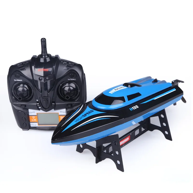 High speed RC boat H100 2,4 GHz 4 channel 30 km/h racing remote Control boat with LCD screen blue TOYS Outdoor toys
High speed RC boat H100 2,4 GHz 4 channel 30 km/h racing remote Control boat with LCD screen blue TOYS Outdoor toys