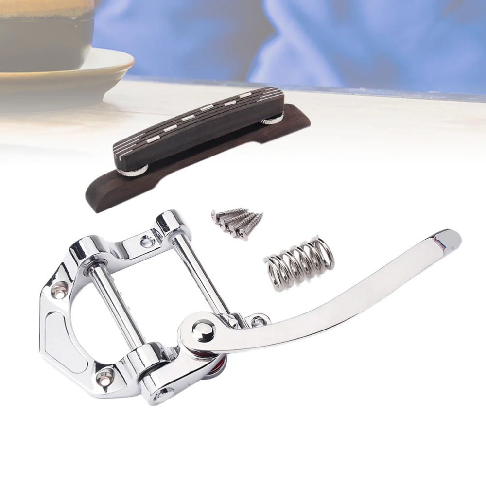 Jazz Guitar Bridge Rosewood Guitar Vibrato Tailpiece Tremolo for 6 String Archtop Jazz Guitar (Black)
Jazz Guitar Bridge Rosewood Guitar Vibrato Tailpiece Tremolo for 6 String Archtop Jazz Guitar (Black)
