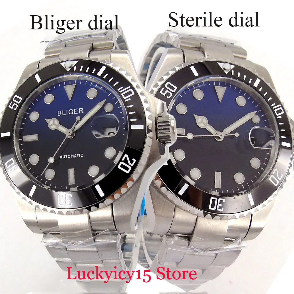 Business Style Stainless Steel 40mm Men's Watch Automatic Movement Date Black Blue Dial Ceramic Bezel mental Strap
Business Style Stainless Steel 40mm Men's Watch Automatic Movement Date Black Blue Dial Ceramic Bezel mental Strap