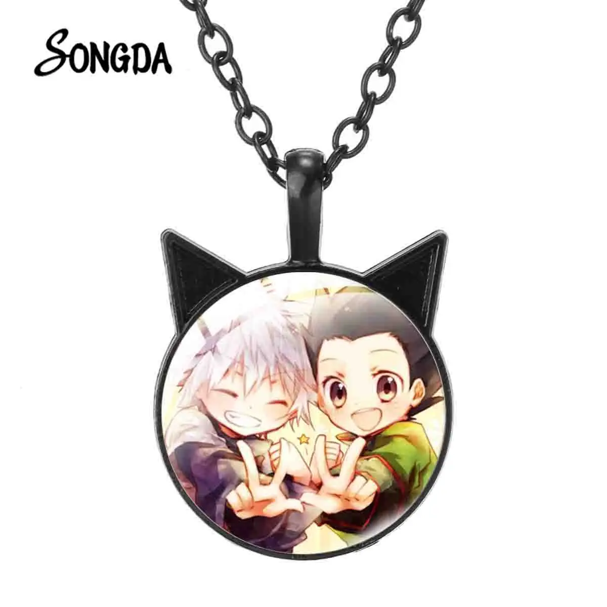 Hot Hunter x Hunter Necklaces Vintage Cat Ear Glass Dome Pendants Choker Necklace Anime Accessories for Women Children Gifts
Hot Hunter x Hunter Necklaces Vintage Cat Ear Glass Dome Pendants Choker Necklace Anime Accessories for Women Children Gifts