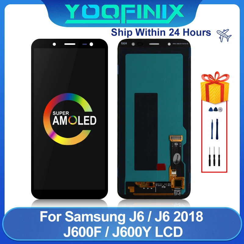 AMOLED для Samsung Galaxy J6 LCD SM J600F/DS J600G/DS J600G J600 ЖК дисплей сенсорный экран дигитайзер