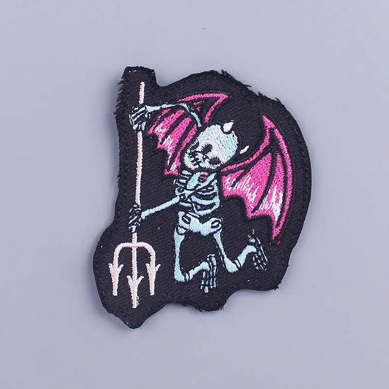 Demon/Punk Patch Skeleton Badge Embroidered Patches For Clothing Applique Skull Sewing Sticker Patch Iron On Patches On Clothes
Demon/Punk Patch Skeleton Badge Embroidered Patches For Clothing Applique Skull Sewing Sticker Patch Iron On Patches On Clothes
