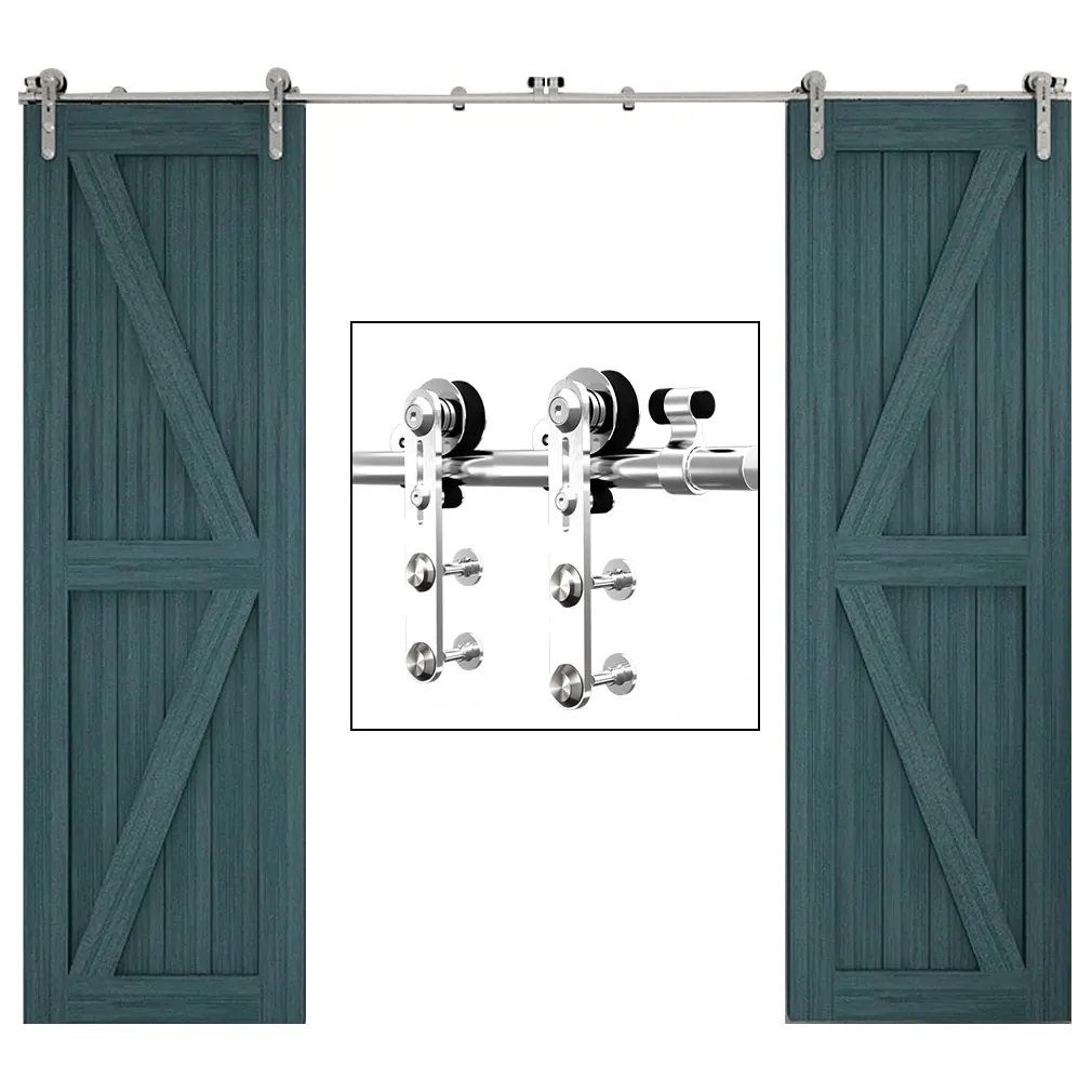 WOLFBIRD Double Sliding Door Tracks Classic Indoor Stainless Steel Barn Door Hardware Closet Kit Easy Install Heavy Duty
WOLFBIRD Double Sliding Door Tracks Classic Indoor Stainless Steel Barn Door Hardware Closet Kit Easy Install Heavy Duty