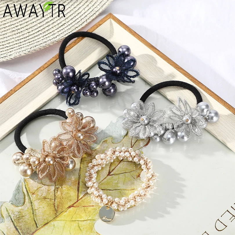New Korea Women Hair Ropes Big Flowers Pearl Elastic Scrunchies Rubber Band Ties for Girls Fashion Hair Accessories Wholesales
New Korea Women Hair Ropes Big Flowers Pearl Elastic Scrunchies Rubber Band Ties for Girls Fashion Hair Accessories Wholesales