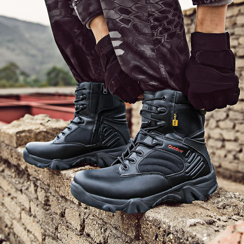 Big Size 40~47 Men Outdoor Army Combat Boots Trekking Hiking shoes Military Tactical boots Desert Ankle boots Mountain Climbing
Big Size 40~47 Men Outdoor Army Combat Boots Trekking Hiking shoes Military Tactical boots Desert Ankle boots Mountain Climbing