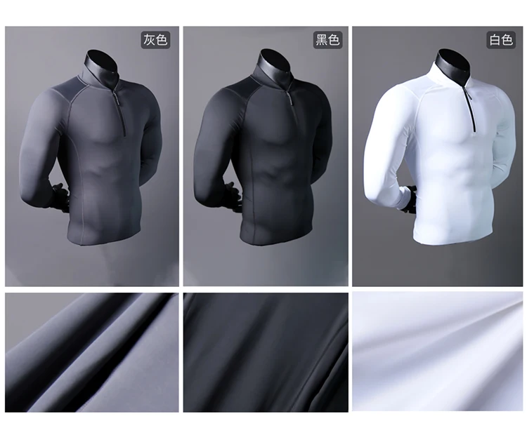 Quick Dry Running Shirt Men Bodybuilding Sport T-shirt Long Sleeve Compression Gym Fitness Tight zipper collar Autumn winter
Quick Dry Running Shirt Men Bodybuilding Sport T-shirt Long Sleeve Compression Gym Fitness Tight zipper collar Autumn winter