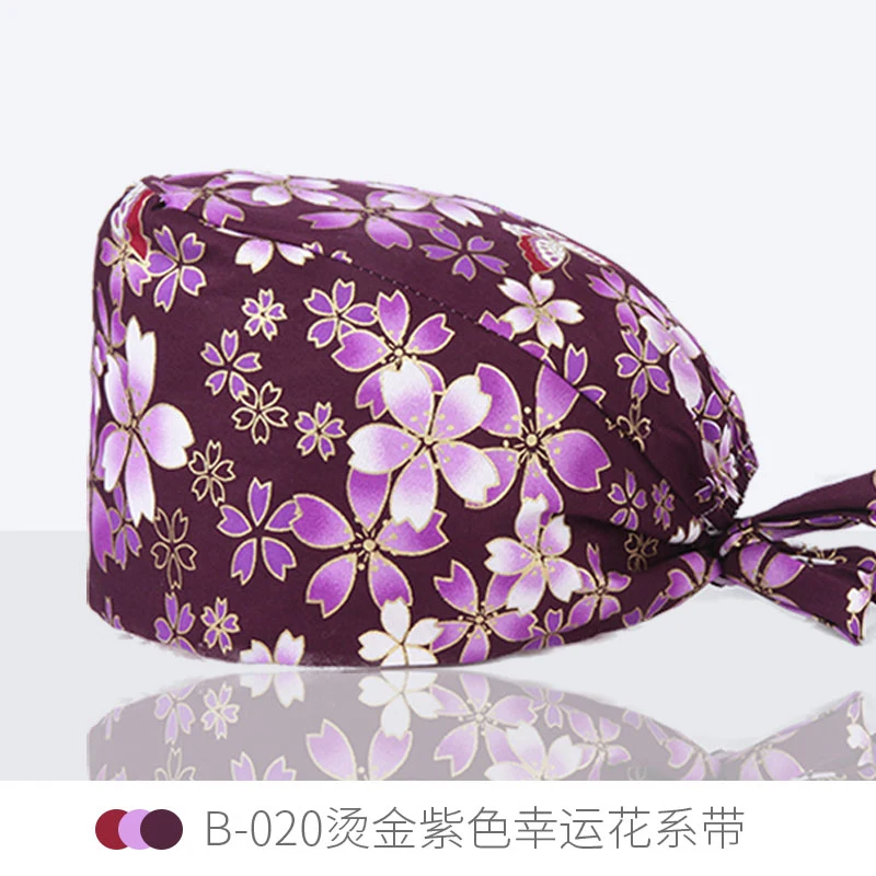 Purple bronzing print cap doctor cap multicolor nurse scrub cap fashion casual gourd cap unisex bandage headband adjustable 
Purple bronzing print cap doctor cap multicolor nurse scrub cap fashion casual gourd cap unisex bandage headband adjustable
