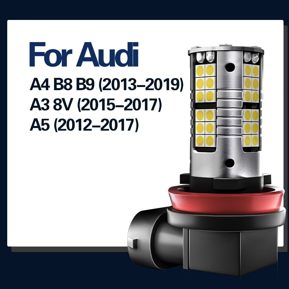 Лампа светодиодная противотуманная без ошибок 2 шт. H8 для Audi A4 B8 B9 2013-2019 A3 8 в 2015-2017 A5