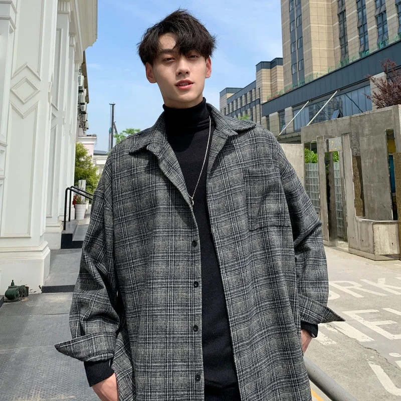 Men's Shirts Autumn Plaid Thicken Coats Gentleman Loose StreetWear Hip Hop Band High Street New Clothes Jacket Harajuku Gym
Men's Shirts Autumn Plaid Thicken Coats Gentleman Loose StreetWear Hip Hop Band High Street New Clothes Jacket Harajuku Gym