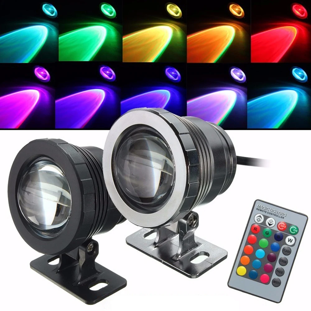 

Waterproof RGB LED Flood Light Underwater Fountain Pool Pond Aquarium Spotlight Bulb Lamp Outdoor Garden AC DC 12V 110V 220V 15W