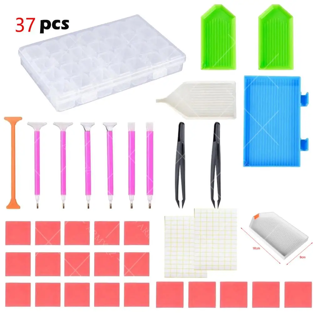 37pcs DIY Craft Accessories Set 5D Diamond Painting Tools Kit Crystal Rhinestones Pick Up Storage Box for DIY Art Craft hot sale
37pcs DIY Craft Accessories Set 5D Diamond Painting Tools Kit Crystal Rhinestones Pick Up Storage Box for DIY Art Craft hot sale