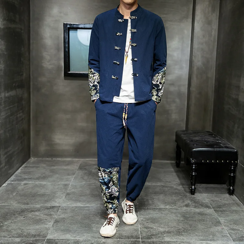 Chinese Style Retro Tang Suit Cotton Linen Patchwork Suit Plus Size Printed Hanfu Men Clothing 2021 Print Clothes 5XL Male
Chinese Style Retro Tang Suit Cotton Linen Patchwork Suit Plus Size Printed Hanfu Men Clothing 2021 Print Clothes 5XL Male