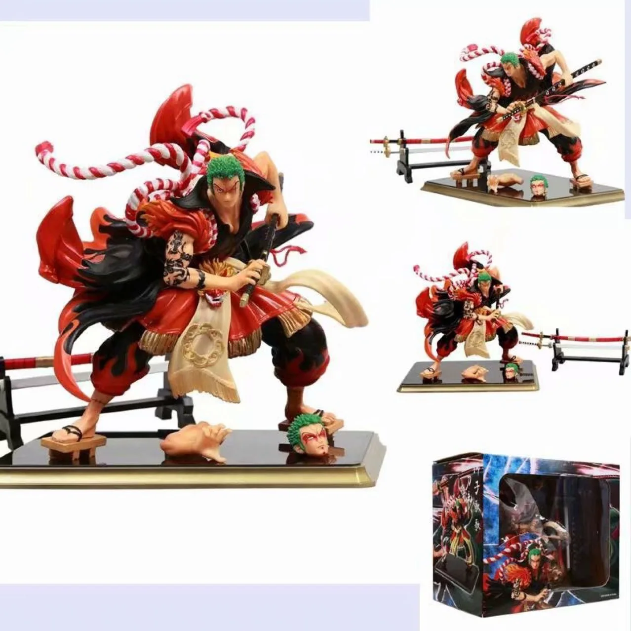 

Anime One Piece Creator X Creator Roronoa Zoro Kabuki Ver. GK PVC Action Figure Statue Collectible Model Toys Doll 24cm