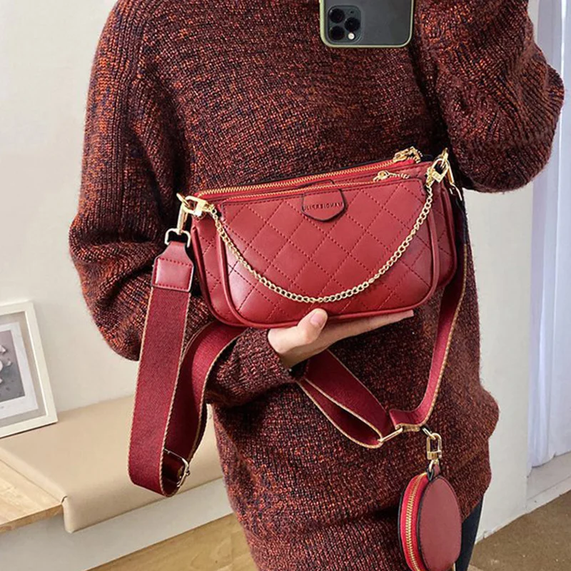 Luseai Wild Messenger Shoulder Female Fashion Letter Flap Plaid Chains Zipper Women's Handbags Casual Crossbody Bags Ladies
Luseai Wild Messenger Shoulder Female Fashion Letter Flap Plaid Chains Zipper Women's Handbags Casual Crossbody Bags Ladies
