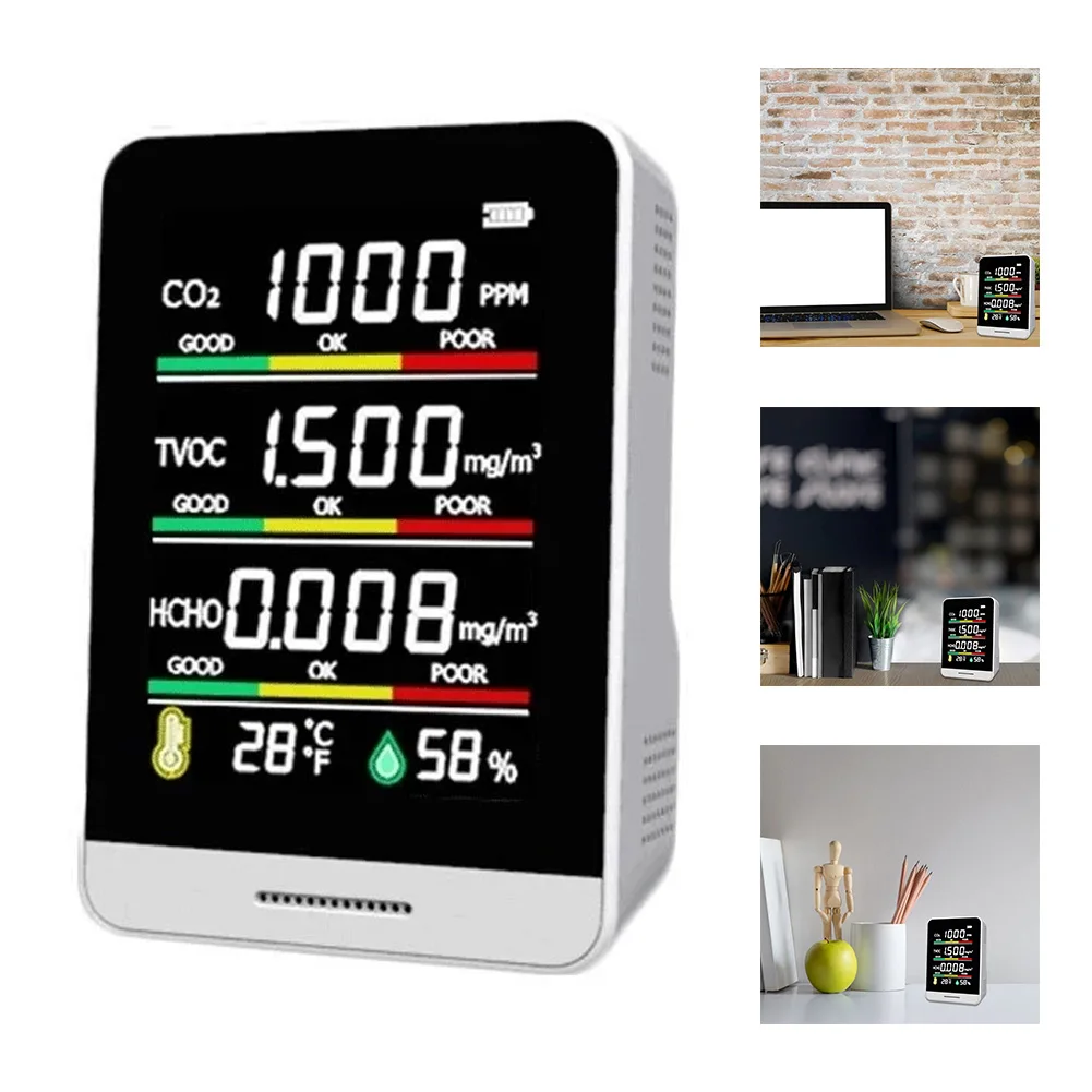 Air Quality CO2 Detector Digital Air Pollution Carbon Dioxide Measuring Accurate Tester Air Measuring Tester With An Alarm Mode
Air Quality CO2 Detector Digital Air Pollution Carbon Dioxide Measuring Accurate Tester Air Measuring Tester With An Alarm Mode