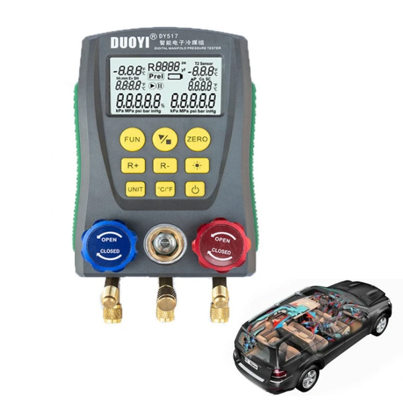2022 New Refrigeration Digital Manifold Gauge Meter HVAC Vacuum Pressure Temperature Tester Maintaining Air-Conditioner DY517
2022 New Refrigeration Digital Manifold Gauge Meter HVAC Vacuum Pressure Temperature Tester Maintaining Air-Conditioner DY517