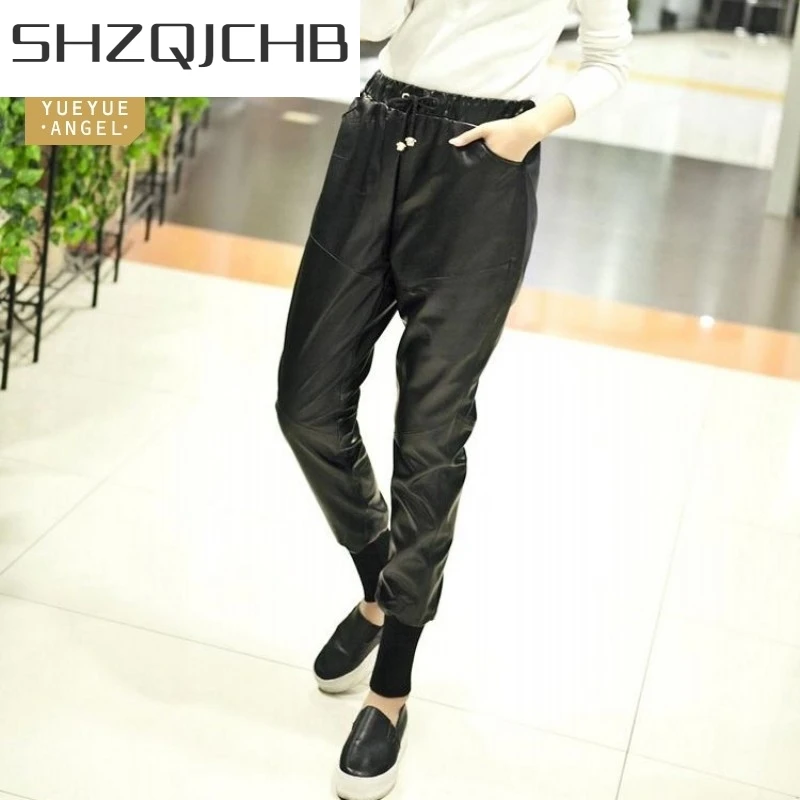JCHB 2021 Fashion Women Loose Fit Hip Hop Harem Pants 8 Colors Joggers Casual Trousers Elastic Waist Long Genuine Leather Pants 
JCHB 2021 Fashion Women Loose Fit Hip Hop Harem Pants 8 Colors Joggers Casual Trousers Elastic Waist Long Genuine Leather Pants