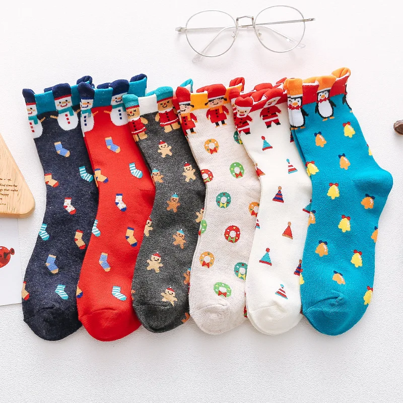 6Pairs Mixed Christmas Socks Autumn Personality Cartoon Penguin Snowman Three Dimensional Cute Lady Middle Tube Adult Cotton Sox
6Pairs Mixed Christmas Socks Autumn Personality Cartoon Penguin Snowman Three Dimensional Cute Lady Middle Tube Adult Cotton Sox