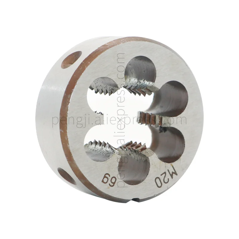 HSS 20mm X 2.5 Metric Right Hand Round Die, Machine Thread Die M20 X 2.5mm Pitch for Mold Machining, Alloy Steel Material.
HSS 20mm X 2.5 Metric Right Hand Round Die, Machine Thread Die M20 X 2.5mm Pitch for Mold Machining, Alloy Steel Material.