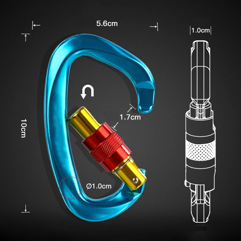Aluminum Alloy Climbing Buckle Carabiner Keychain D-Shaped Safety Master Lock Carabiner Outdoor Sports Rock Climbing Accessor
Aluminum Alloy Climbing Buckle Carabiner Keychain D-Shaped Safety Master Lock Carabiner Outdoor Sports Rock Climbing Accessor
