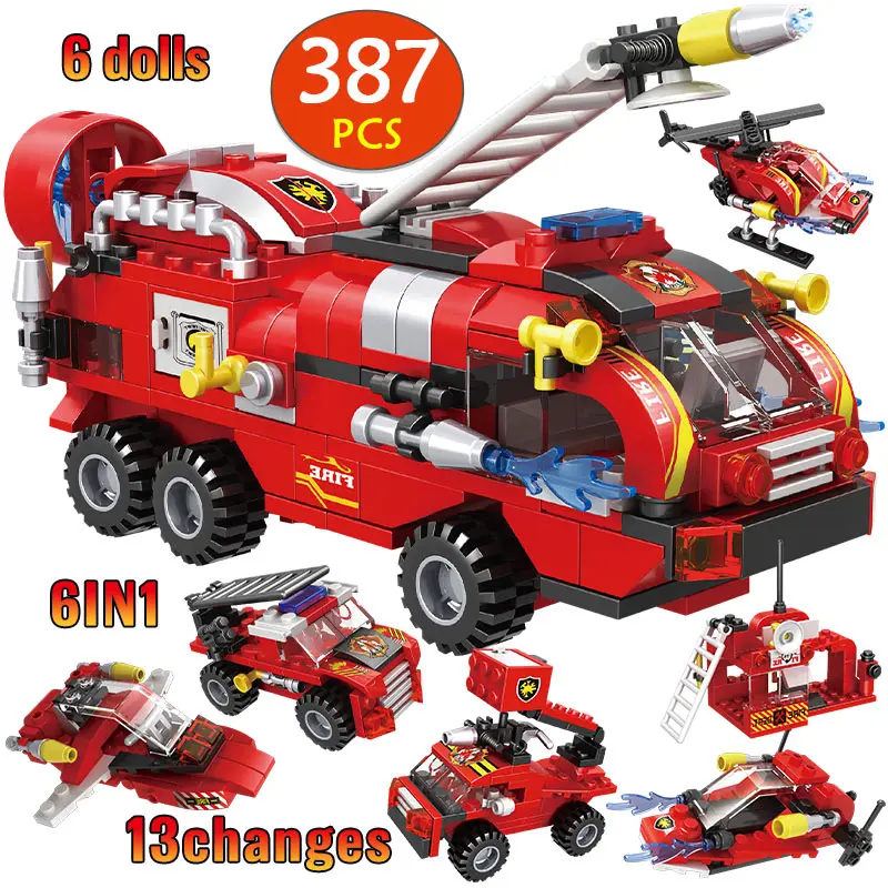 387pcs 6in1 City Police Fire Station Trucks Car Building Blocks SWAT Firemen Fire Brigade Helicopter Boat Bricks Gifts Toys Boys
387pcs 6in1 City Police Fire Station Trucks Car Building Blocks SWAT Firemen Fire Brigade Helicopter Boat Bricks Gifts Toys Boys