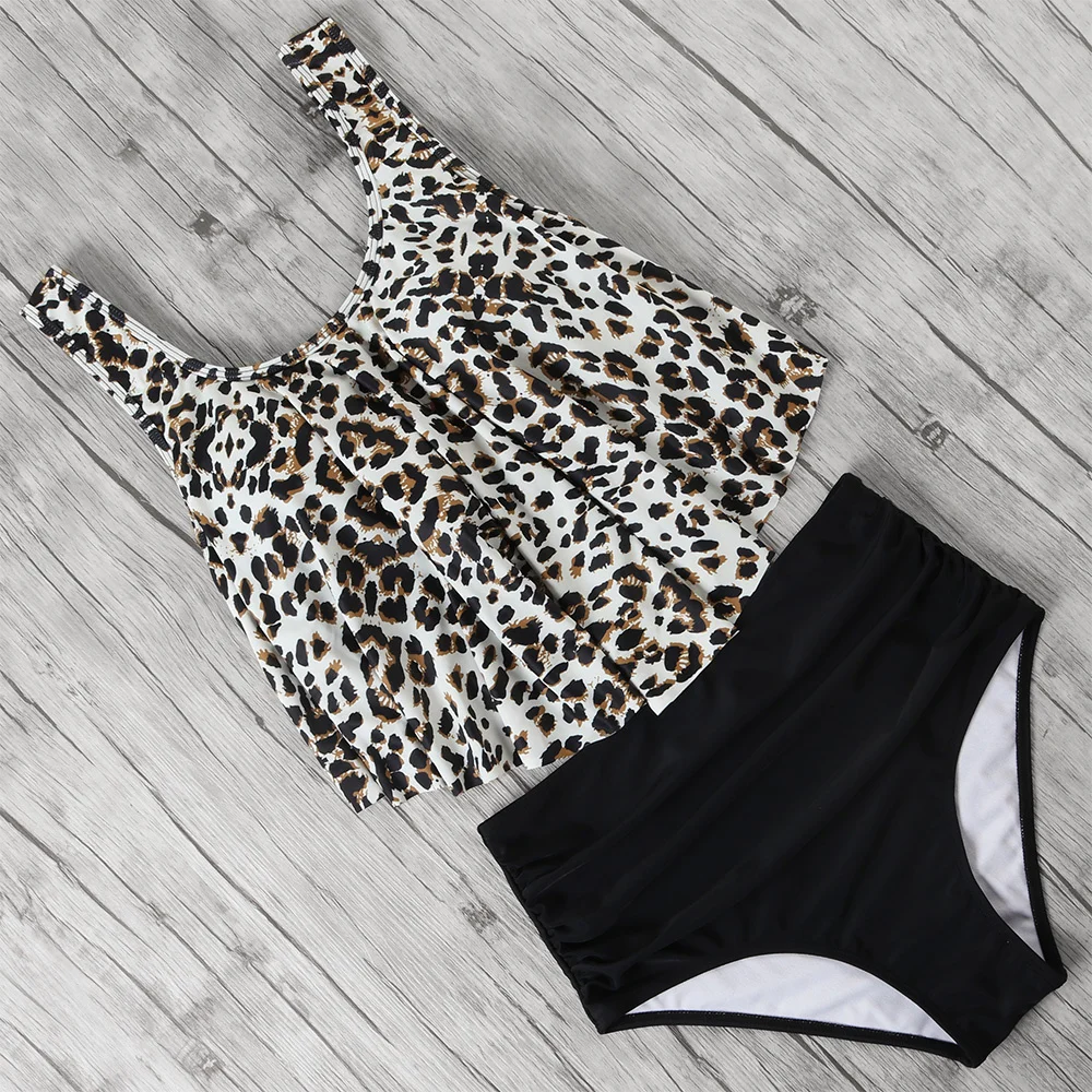 Bikinis Women 2020 High Waist Swimsuit Leopard Ruffle Printed Swimwear Bathing Suits 3XL Beachwear Two Pieces Tankini Bodysuits
Bikinis Women 2020 High Waist Swimsuit Leopard Ruffle Printed Swimwear Bathing Suits 3XL Beachwear Two Pieces Tankini Bodysuits