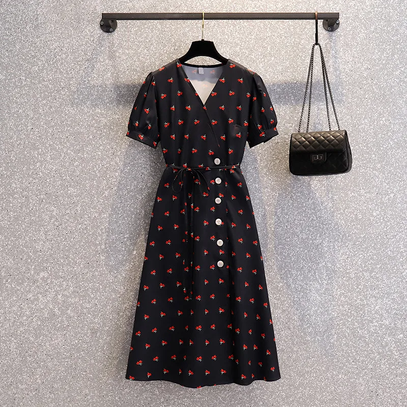 EHQAXIN 2021 Summer Women's Large Size Floral Dress Fashion V-Neck Button Lace-Up French Temperament Casual Dresses Ladies M-4XL
EHQAXIN 2021 Summer Women's Large Size Floral Dress Fashion V-Neck Button Lace-Up French Temperament Casual Dresses Ladies M-4XL