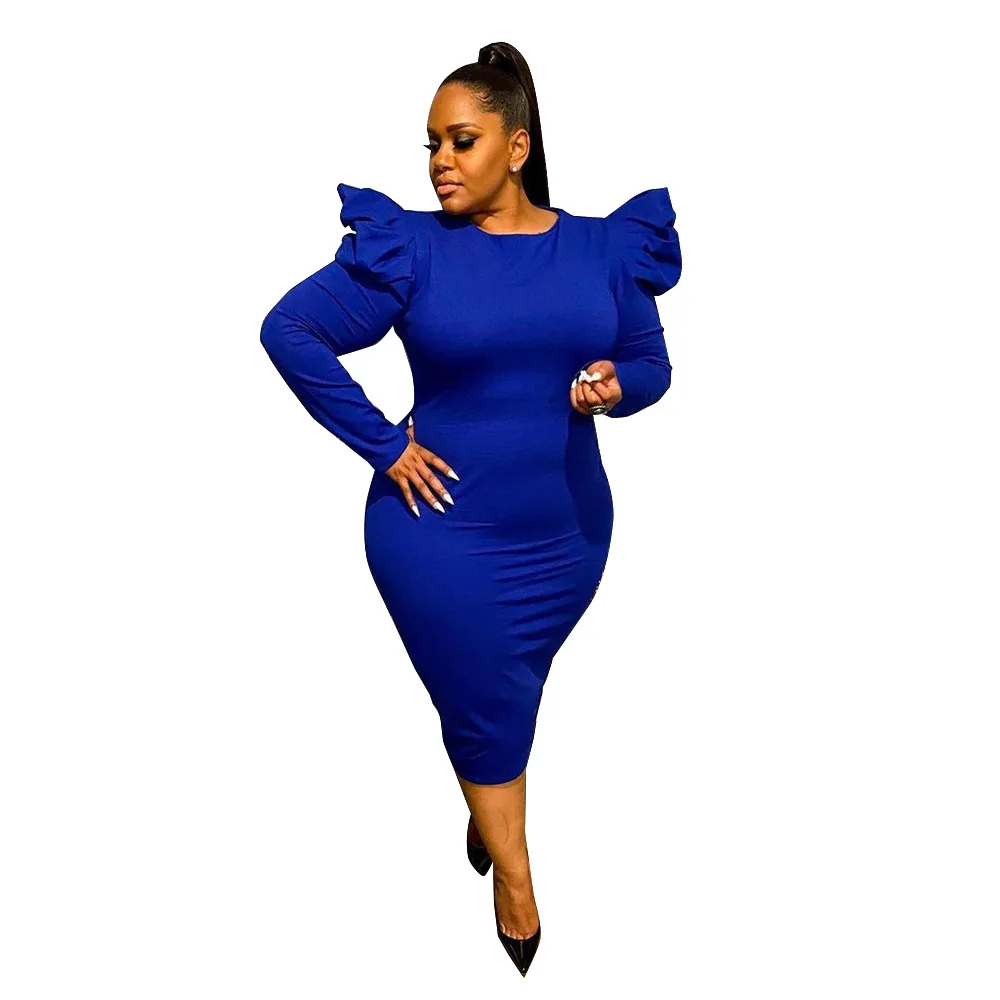 Clothes for Women 2021 Fall Winter Dress Long Sleeve Skinny Red Blue Puff Sleeve Elegant Dresses Vestidos Plus Size 5XL
Clothes for Women 2021 Fall Winter Dress Long Sleeve Skinny Red Blue Puff Sleeve Elegant Dresses Vestidos Plus Size 5XL