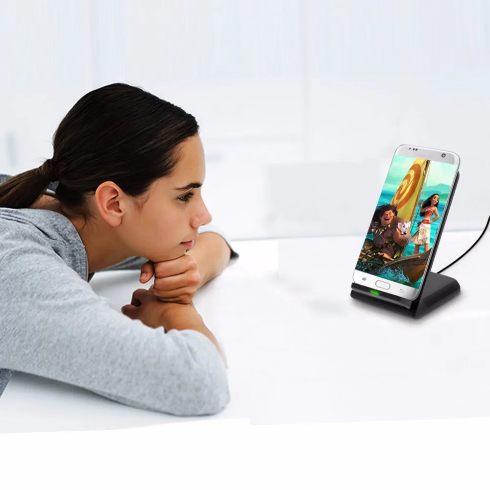 Qi Беспроводное зарядное устройство + микро USB приемник для samsung Galaxy J6 2018 Быстрая